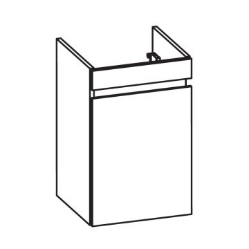 Pelipal PCON Waschtischunterschrank 40 cm Skizze