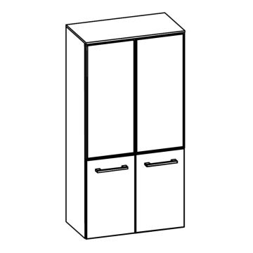 Pelipal Serie 7005 Mittelschrank / Midischrank - 60 cm Skizze