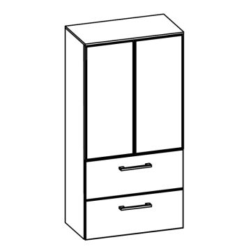 Pelipal Serie 7005 Mittelschrank / Midischrank - 60 cm Skizze