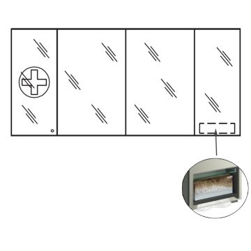 Pelipal Vario Select Spiegelschrank 150 cm Skizze