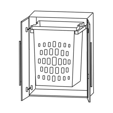 Puris Kera Plan Highboard - 60 cm, mit Wäscheauszug Skizze