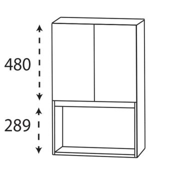 Puris Kera Plan Highboard - 60 cm Skizze