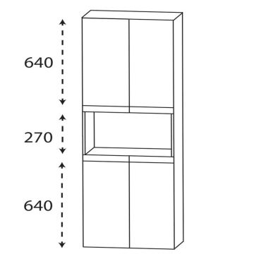 Puris Kera Plan Hochschrank - 60 cm Skizze