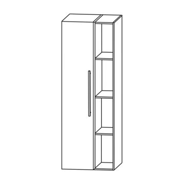 Puris Kera Plan Mittelschrank - 50 cm, mit offenem Regal Skizze 1