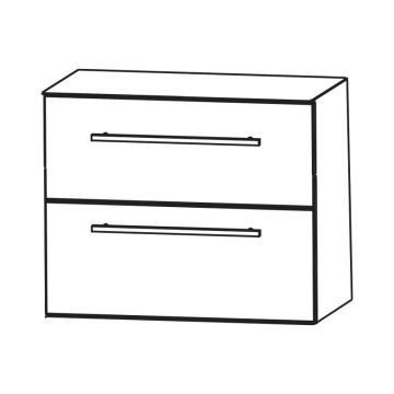 Puris Kera Plan Unterschrank - 60 cm, mit 2 Auszügen Skizze