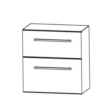 Puris Kera Plan Unterschrank - 60 cm, mit 2 Auszügen Skizze