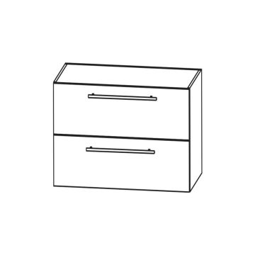 Puris Kera Plan Plattenunterschrank 30 cm 2 Auszüge Skizze