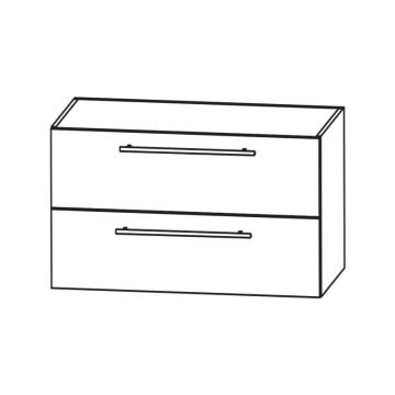 Puris Kera Plan Plattenunterschrank 70 cm 2 Auszüge Skizze