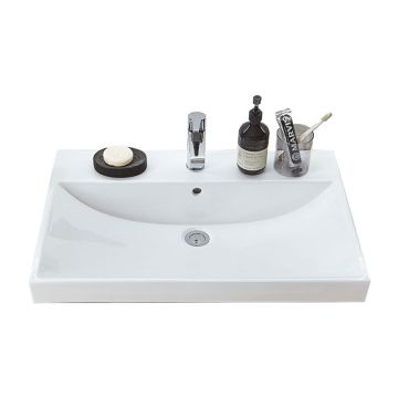 Puris Kera Plan Keramik Aufsatzwaschtisch K-Line weiß 71 cm