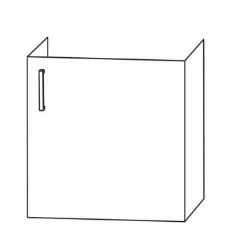 Puris Kera Plan Waschtischunterschrank - 43 cm, 1 Tür, für Geberit Renova Nr. 1