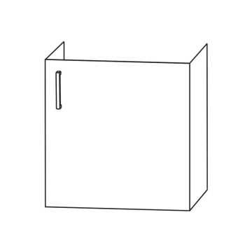 Puris Kera Plan Waschtischunterschrank Ideal Standard CUBE 550 Compact Skizze