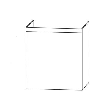 Puris Kera Plan Waschtischunterschrank - 33,5 cm Skizze