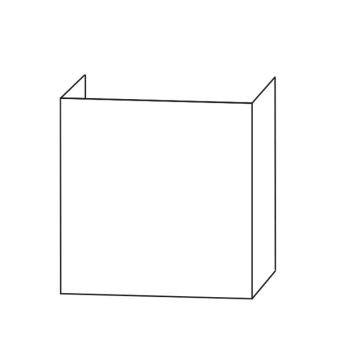 Puris Kera Plan Waschtischunterschrank - 40 cm Skizze