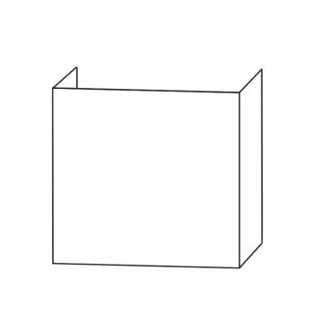Puris Kera Plan Waschtischunterschrank - 43 cm Skizze