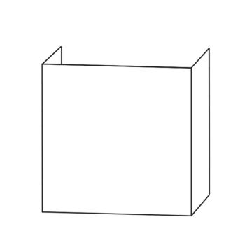 Puris Kera Plan Waschtischunterschrank - 44 cm Skizze