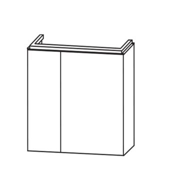 Puris Kera Plan Waschtischunterschrank - 50 cm Skizze