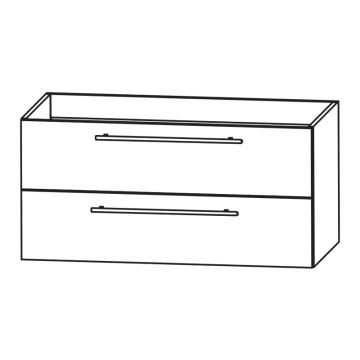 Puris Kera Plan Waschtischunterschrank 100 cm Skizze