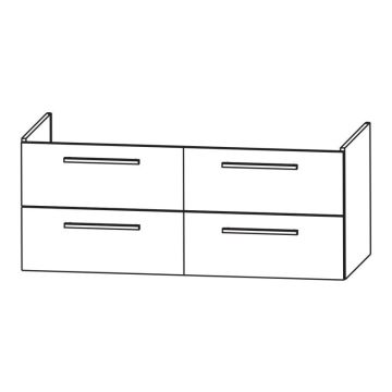 Puris Kera Plan Waschtischunterschrank 120 cm, 4 Auszüge Skizze