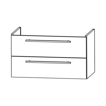 Puris Kera Plan Waschtischunterschrank 96 cm Skizze für Sfera 1000 von Catalano