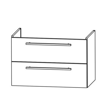 Puris Kera Plan Waschtischunterschrank - 48 cm Skizze
