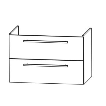 Puris Kera Plan Waschtischunterschrank - 50 cm, für Collaro 550 von V&B