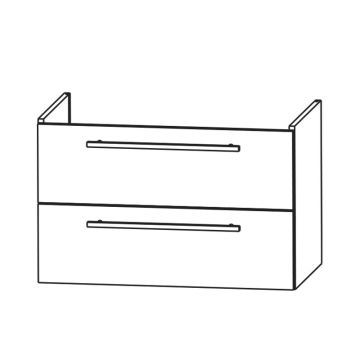 Puris Kera Plan Waschtischunterschrank - 53 cm Skizze