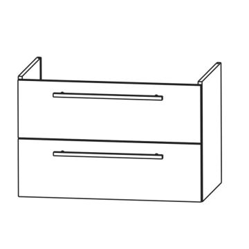 Puris Kera Plan Waschtischunterschrank - 55 cm, für Collaro 600 von V&B