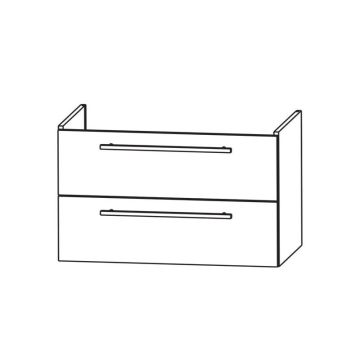 Puris Kera Plan Waschtischunterschrank - 71 cm, 2 Auszüge, für Geberit iCon