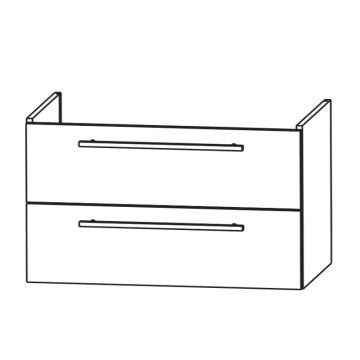 Puris Kera Plan Waschtischunterschrank - 78 cm Skizze