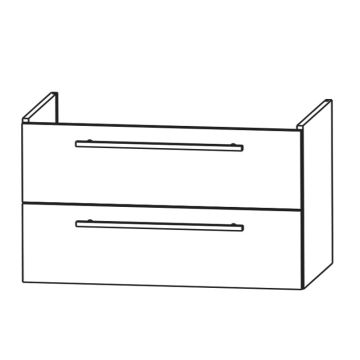 Puris Kera Plan Waschtischunterschrank - 83 cm Skizze