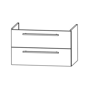 Puris Kera Plan Waschtischunterschrank 85 cm Geberit citterio 900 Skizze