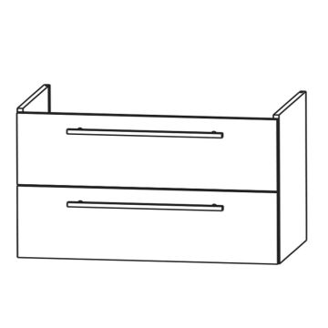 Puris Kera Plan Waschtischunterschrank - 93 cm Skizze