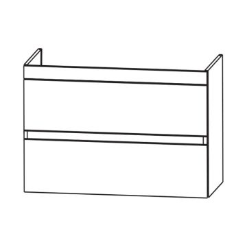 Puris Kera Plan Waschtischunterschrank - 80 cm Skizze