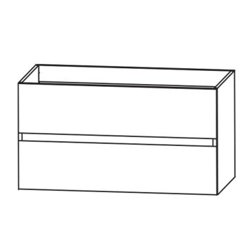 Puris Kera Plan Waschtischunterschrank - 120 cm Skizze