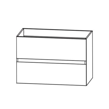 Puris Kera Plan Waschtischunterschrank - 60 cm Skizze