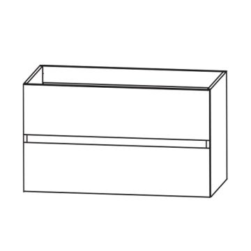 Puris Kera Plan Waschtischunterschrank - 90 cm Skizze