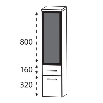 Puris Swing Mittelschrank - 30 cm Skizze