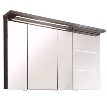 Puris Swing Spiegelschrank mit 3 Doppelspiegeltüren 120 cm