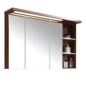 Puris Swing Spiegelschrank mit 3 Doppelspiegeltüren 120 cm