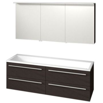 Puris Star Line Badmöbel Set 160 cm Spiegelschrank und Doppelwaschtisch