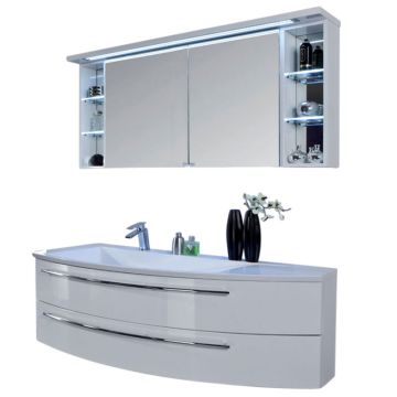 Puris Crescendo Badmöbel Set 120 cm rechts Gesimsboden