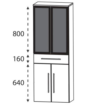 Puris Crescendo Hochschrank - 60 cm Skizze