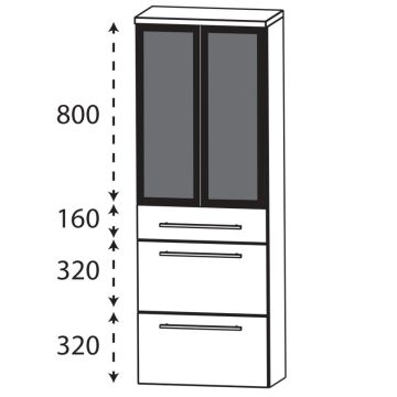 Puris Crescendo Hochschrank - 60 cm Skizze