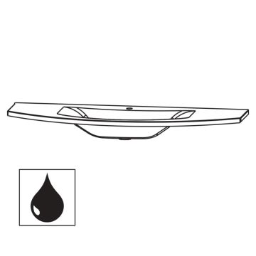 Puris Classic Line Möbelwaschtisch - 141,2 cm Skizze
