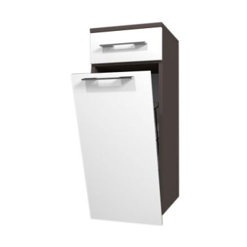 Puris Fresh Highboard  40 cm, mit Wäschekippe, 1 Schubkasten offen