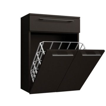 Puris Fresh Highboard 60 cm, mit Wäschekippe, 1 Schubkasten offen