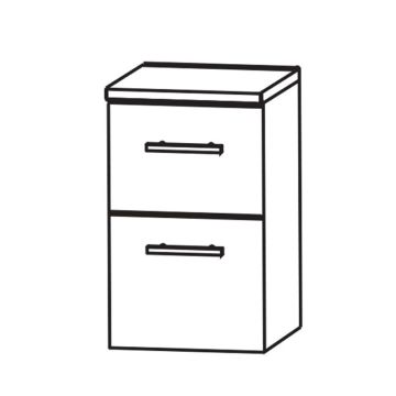 Puris Fresh Unterschrank 30 cm, mit 2 Auszügen Skizze