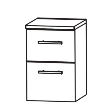 Puris Fresh Unterschran 40 cm, mit 2 Auszügen Skizze