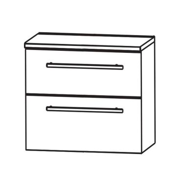 Puris Fresh Unterschrank 60 cm, mit 2 Auszügen Skizze