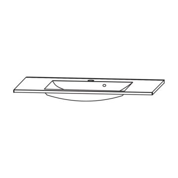 Puris Fresh Glaswaschtisch 121,2 cm Skizze